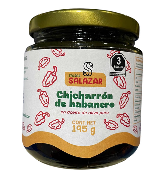 Salsa de Chicharrón de Habanero en Aceite de Oliva