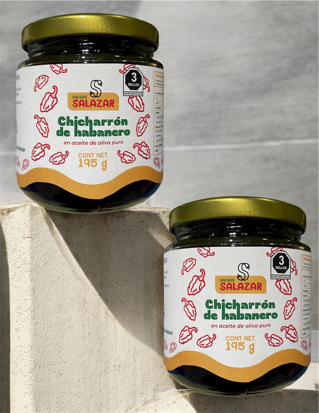 2 Pack Chicharrón de Habanero en Aceite de Oliva